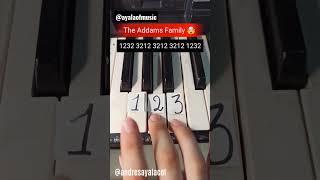 Tutorial The Addams Family Funny Piano Easy Foryou Viral Check #fyp #shorts #viral #music #foryou