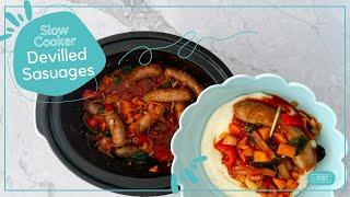 Devilled Sausage Slow Cooker Recipe | Healthy Slow Cooker meal using sausages from Stacey Clare