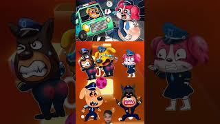 SHERIFF LABRADOR EXE vs DOBIE EXE vs SHERIFF PAPILLON EXE x Coffin Dance | #489 Tiles Hop #shorts