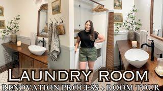 MAJOR LAUNDRY ROOM MAKEOVER/LAUNDRY ROOM TOUR + DECORATING IDEAS/HOME RENOVATIONS ON A BUDGET 2024