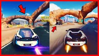 Asphalt 8 VS Asphalt 9 Graphics, Physics & Gameplay comparison on Nevada track