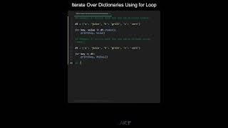 Iterate Over Dictionaries Using for Loop in Python | Python Examples | Python Coding Tutorial