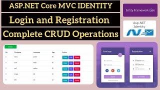 ASP.NET Core MVC : Login & Registration with Identity and CRUD Operations | Step-by-Step Tutorial