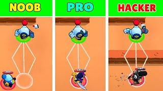 NOOB vs PRO vs HACKER | Brawl Stars Funny Moments, Glitches & Fails #136