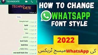 WhatsApp font tricks. How to change WhatsApp text message into different fonts without using App.