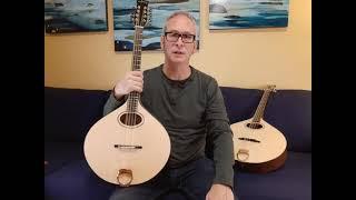 Nyberg Signature Octave Mandolin, flat-top. Flamed maple & Engelmann Spruce