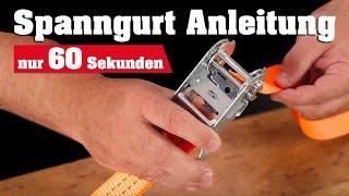 In 60sec Spanngurt richtig benutzen | Spanngurt mit Ratsche Anleitung | Zurrgurt einfädeln