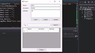C# And SQL - Insert, Update, Delete, Search and Display Data (Local Database)