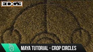 Maya 2015 Tutorial - How to Create Crop Circles with Curves, Paint Effects and Fur HD