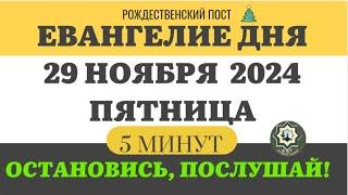 29 НОЯБРЯ ПЯТНИЦА ЕВАНГЕЛИЕ ДНЯ 5 МИНУТ АПОСТОЛ МОЛИТВЫ 2024 #мирправославия