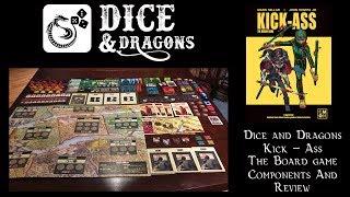 Dice and Dragons - Kick - Ass The Board Game Components and Review