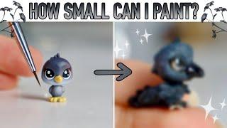 LPS Teensie Makeover - How Small Can I Paint? #1: Crow