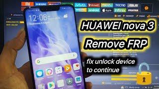 Huawei Nova 3 PAR-LX9 Frp Bypass | Huawei Nova 3 Google Account Unlock One Click By Unlocktool