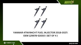 Yanmar 4TNV94CHT Fuel Injector 2018-2027: OEM 129978-53050 ( Set of 4 )