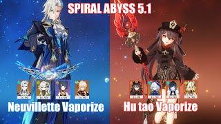 C1 Neuvillette Vaporize & C0 Hu tao Vaporize | Spiral Abyss 5.1 | Genshin Impact