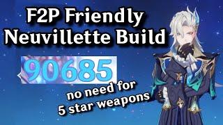 F2P Neuvillette Build! INSANE Water Beam DPS! | Genshin Impact