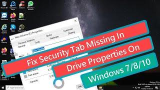 Fix Security Tab Missing In Drive Properties