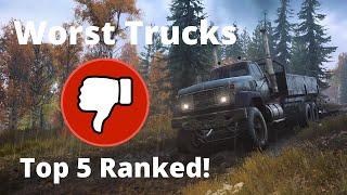 SnowRunner - Top 5 Worst Trucks