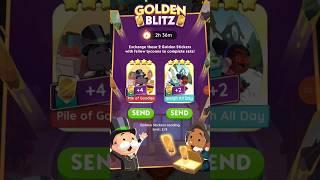 monopoly go #giveaway golden Blitz stickers , comment you link and sticker name