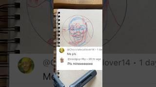 Drawing my Subscribers with Red and Blue Glasses! #art #drawing #glassesart #trendingshorts #shorts