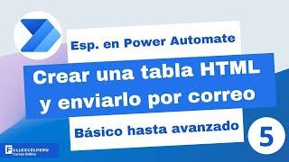 Power Automate - Create an HTML table and send it by email