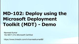 Deploy Windows via Microsoft Deployment Toolkit - MDT