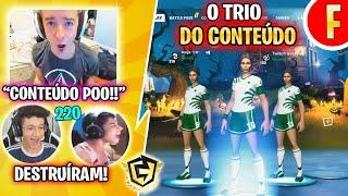 O VERDADEIRO TRIO DO CONTEÚDO, ALGO SURREAL ACONTECE NA LIVE DO BLACKOUTZ E PULGA, BEST MOMENTS FNCS