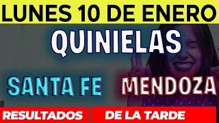 Resultados Quinielas Vespertinas de Santa Fe y Mendoza, Lunes 10 de Enero