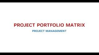 Project Portfolio Matrix | Project Management