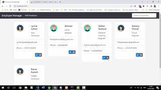 Employees contact management SpringBoot Angular Project