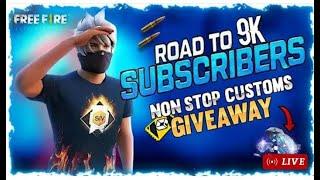 FREE FIRE LIVE GIVEAWAY CUSTOM ROOM | FF LIVE TEAM CODE GIVEAWAY| FREE FIRE MAX LIVE ||