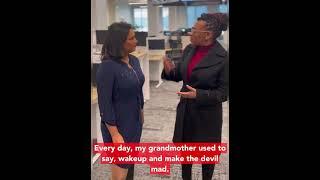 “Every day, wake up and make the devil mad.” Life advice from Lateefah Simon, running for Congress.