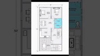 26X 50 ka house  plan please like and follow me 