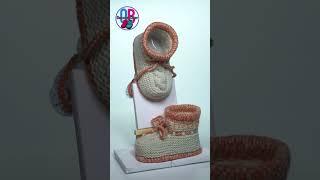 Babyschuhe, пинетки "косичка", спицами #Shorts #Knitting