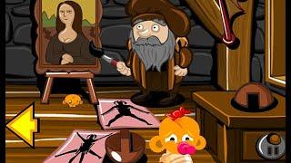 Monkey Go Happy Stage 371 - Leonardo Da Vinci / Счастливая обезьянка: Уровень 371 - прохождение игры