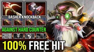 NEW 7.39 FREE HIT Basher Knockback Against Hard Counter with Annoying Solo Mid Sniper Dota 2