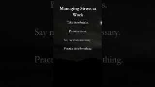 7 Tips On How To Managing Stress at Work