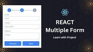 React multi step form | build multi part form in react |  tailwind css react