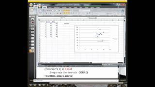 Making a Scatterplot and getting the r value in Excel 2007