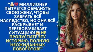 Миллионер пытается обмануть свою жену, чтобы забрать всё наследство, но она всё раскрывает и перевор