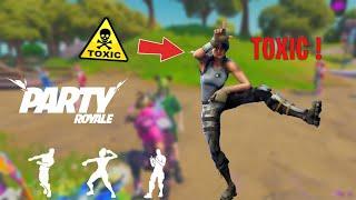 Toxic player didn't expect me to have ALL his emotes in Party Royale | Fortnite