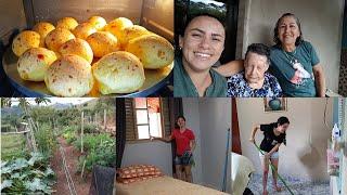 AVÓ E TIOS VIERAM VISITAR/PÃO DE QUEIJO/MENINAS DEIXANDO TUDO LIMPINHO/VOLTINHA DEPOIS DA CHUVA