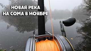 Рыбалка на сома в ноябре на новом водоёме. Новые шнуры на сома. Видеодневник сомятника.