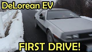 DeLorean EV Conversion - First Drive!