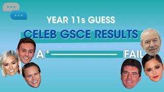 Year 11s Rank Celebrities' GCSE Results | YOUTHS CHOICE