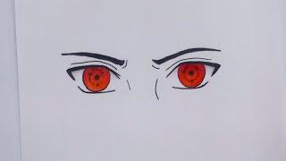 Как нарисовать глаза Саске Учиха| How to draw eyes Sasuke Uchiha #Short