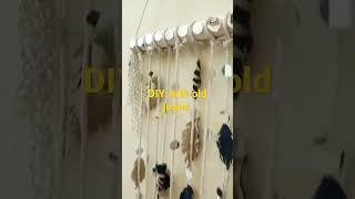DIY wall hanging made with old jeans #sk creativity with Sudesh