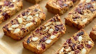 Leckereien für die Feiertage! Biscotti ohne Zucker, Öl und Gluten! Das einfachste Biscotti Rezept