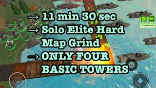 IMPROVED Solo Elite Misleading Pond Grind with Four Basic Towers | Roblox TDX