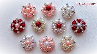 Канзаши/ Серединки для канзаши своими руками Мастер Класс/ Kanzashi Flower tutorial/ Ola ameS DIY